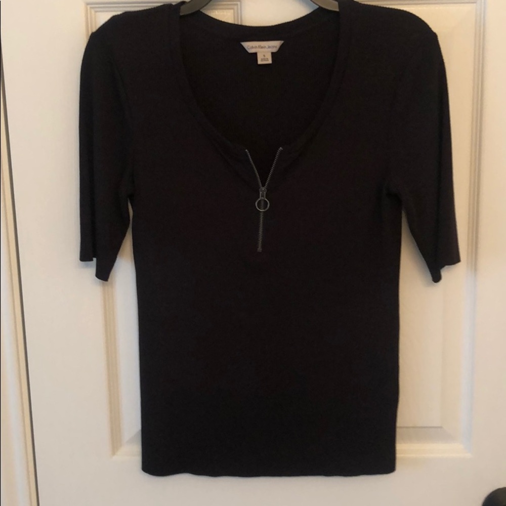 Calvin Klein Jeans zipper Henley - Small